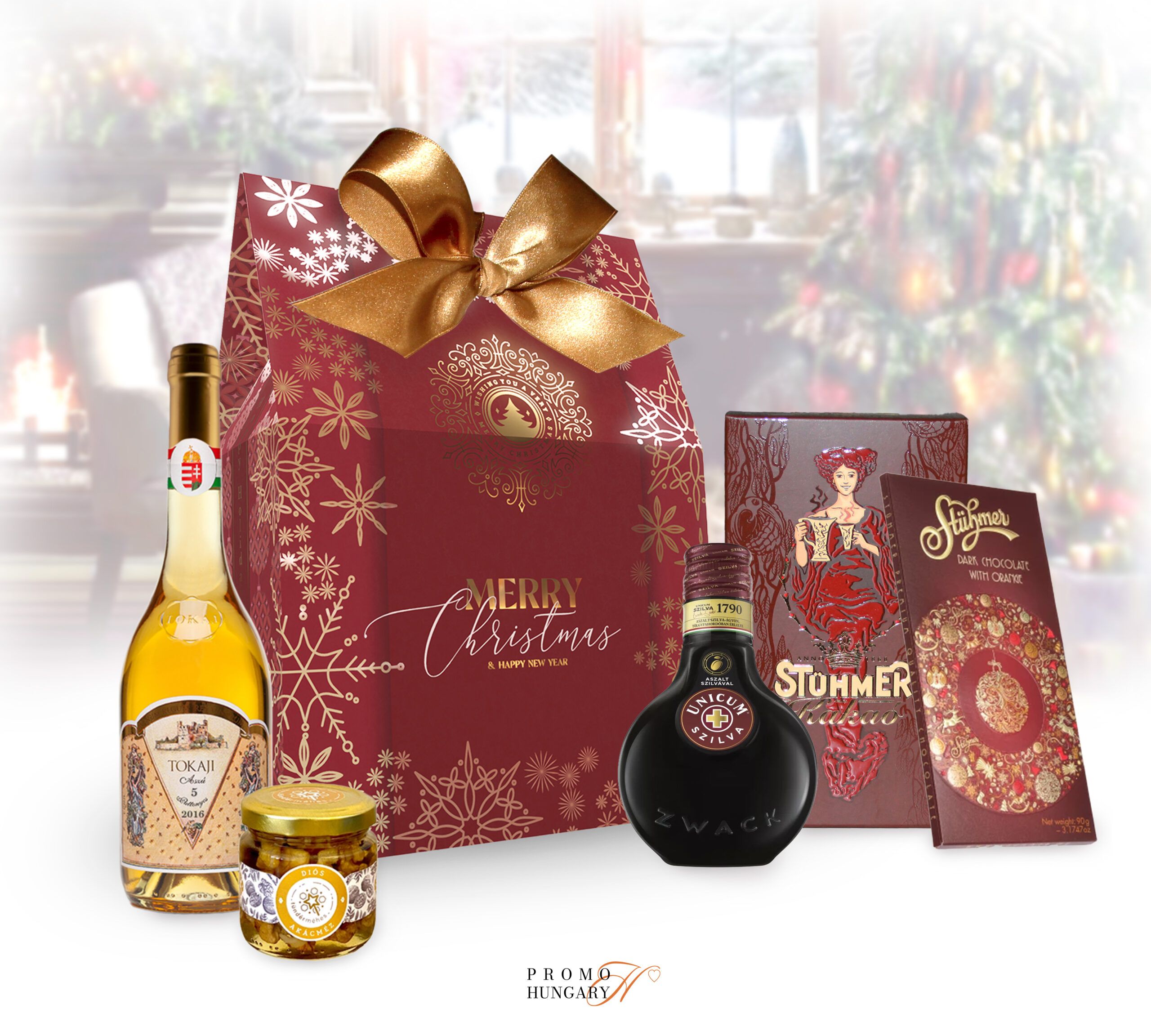 Merry Christmas - Golden Tastes - Karácsonyi céges ajándék csomag